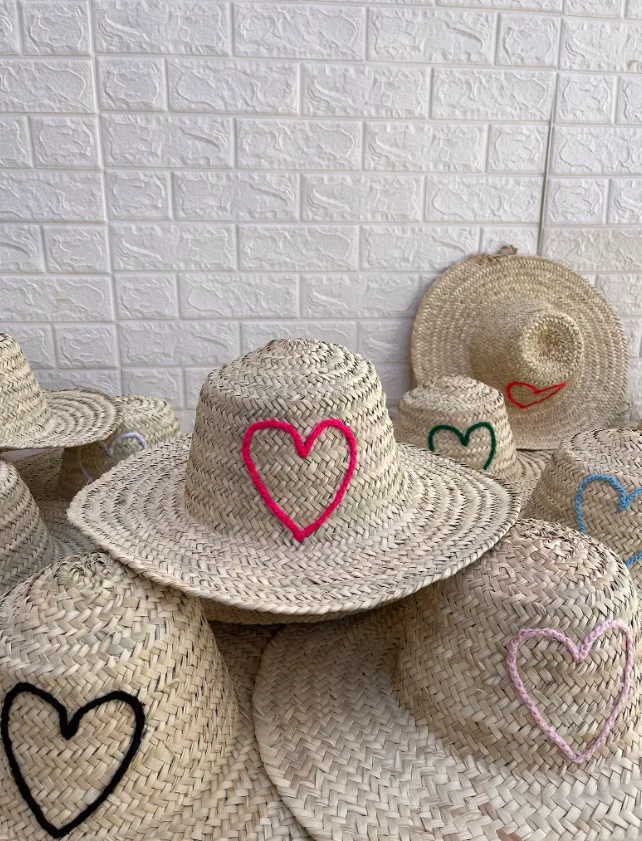 Modern Moroccan Straw Hats Handmade Beach Moroccan Summer Hats Natural