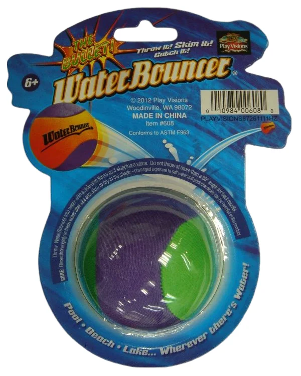 Handy 60mm Soft Tpr Splash Skipping Round Water Bouncer Customized