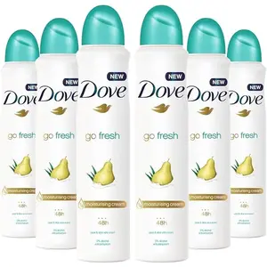Dove Go Fresh Pear & Aloe Vera Antiperspirant Deodorant Aerosol for Women, 250 ml Case of 6