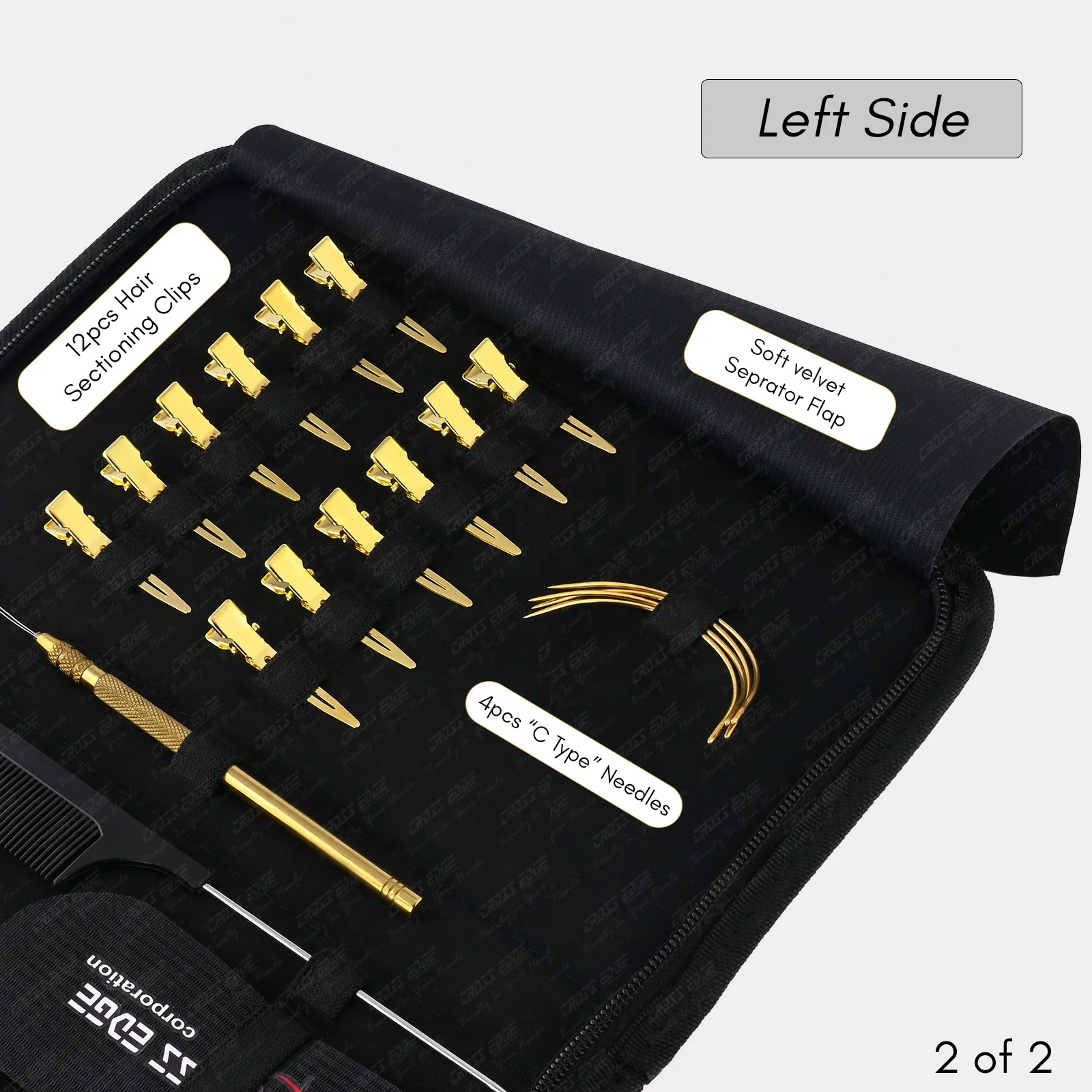 Micro Ring Hair Extensions Tool Applicator Plier With 12pcs Hair
