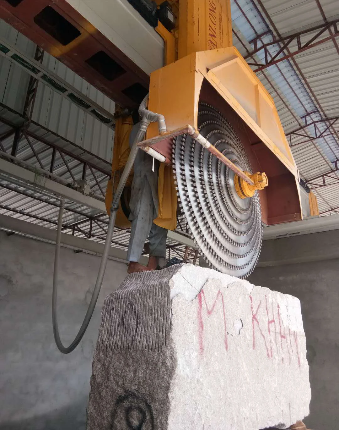 Sisc Block Cutter Wanlong Multiblade Block Cutter for Granite, High Speed and High ...