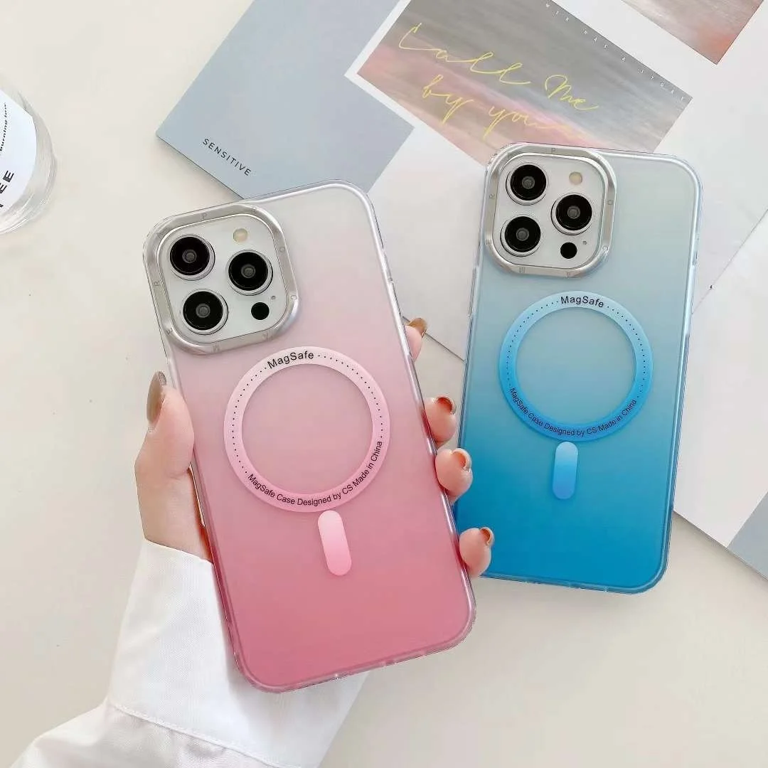 2023 New Pc+tpu Gradient Transparent Love Wireless Charging