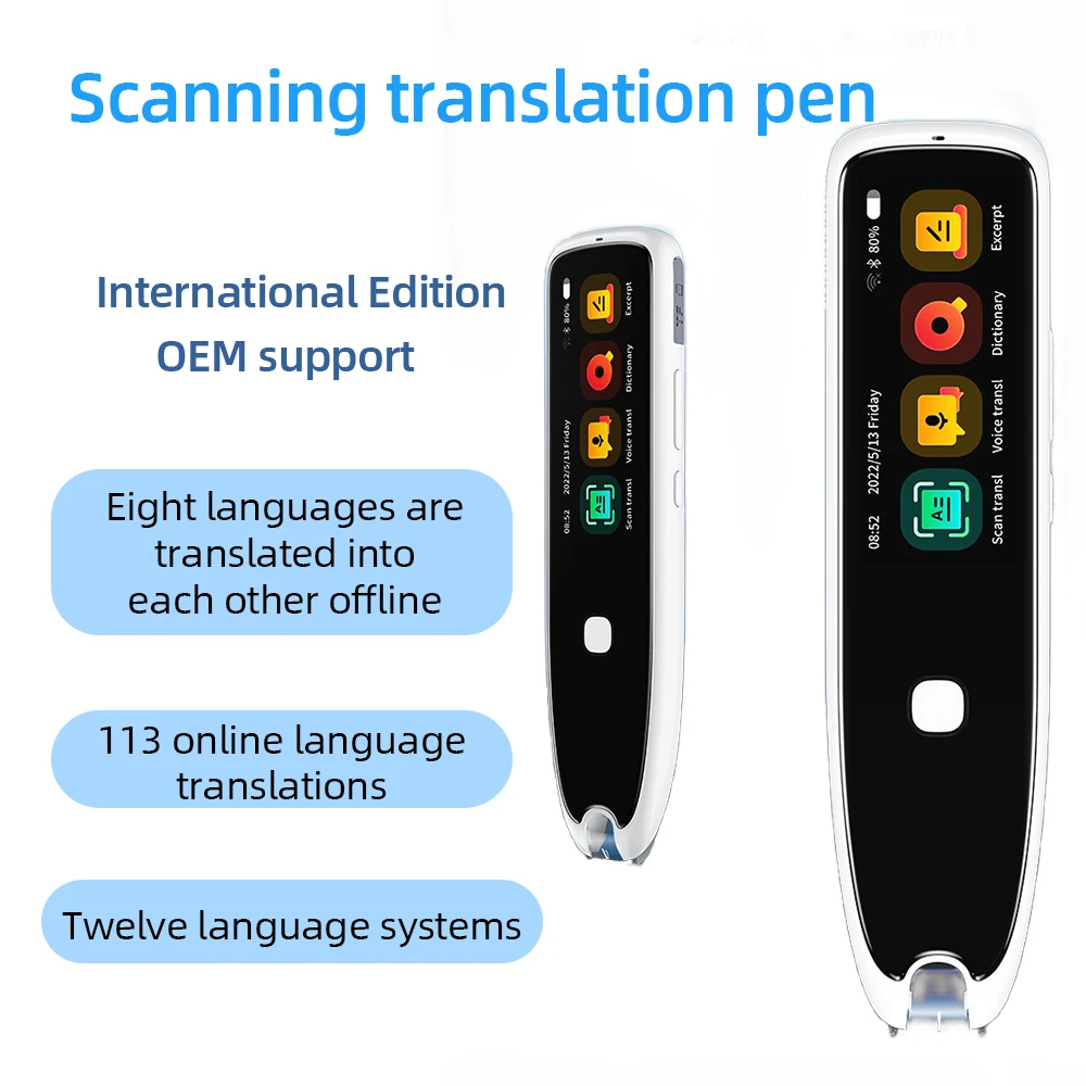 134 Languages AI Instant Voice Smart Electronic Pocket Language Translator Pen Online Intelligent Voice Translator