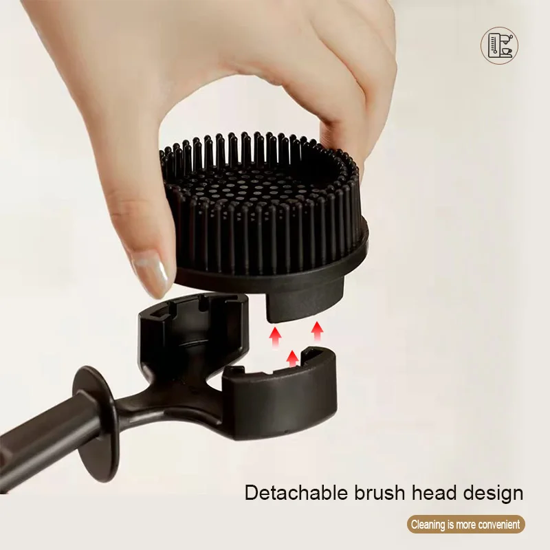 Coffee machine silicone cleaning brush coffee brush Long handle brewing head cleaning brush