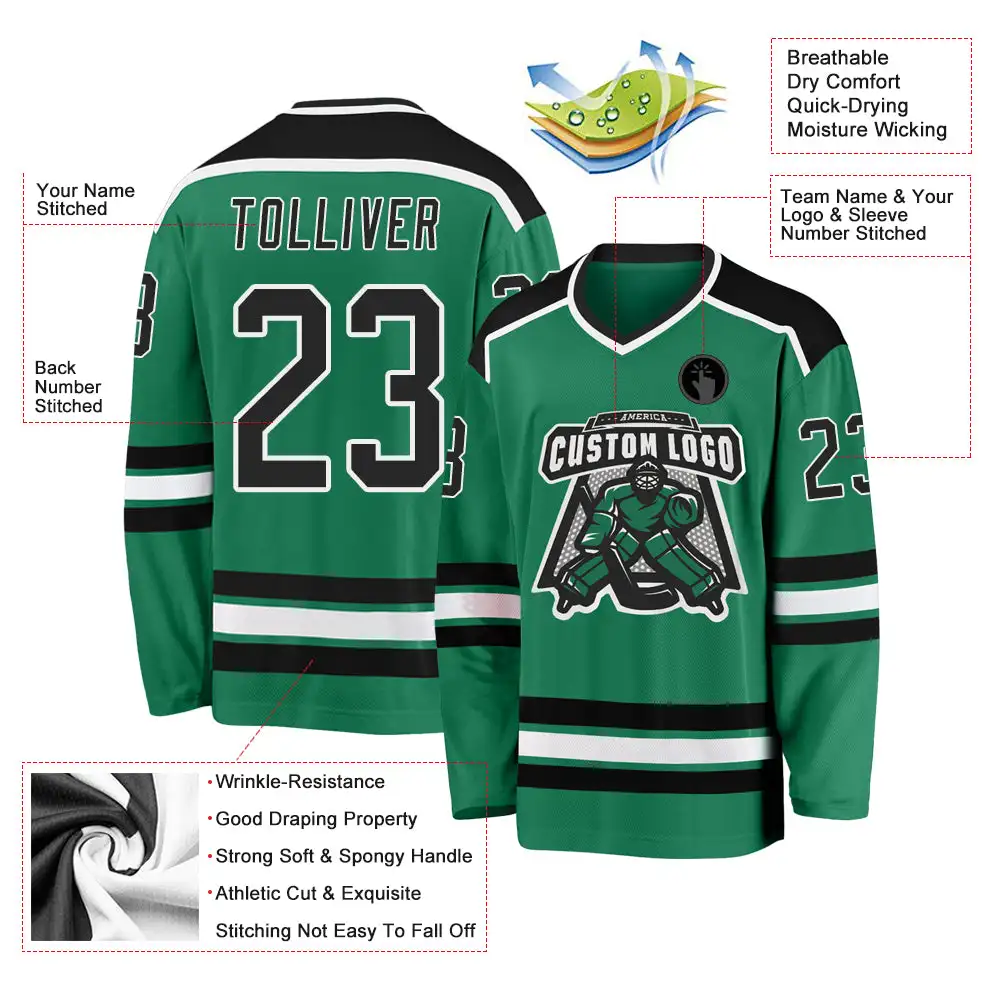 China Cheap Wholesale Blank Hockey Jerseys Custom No Logo - China