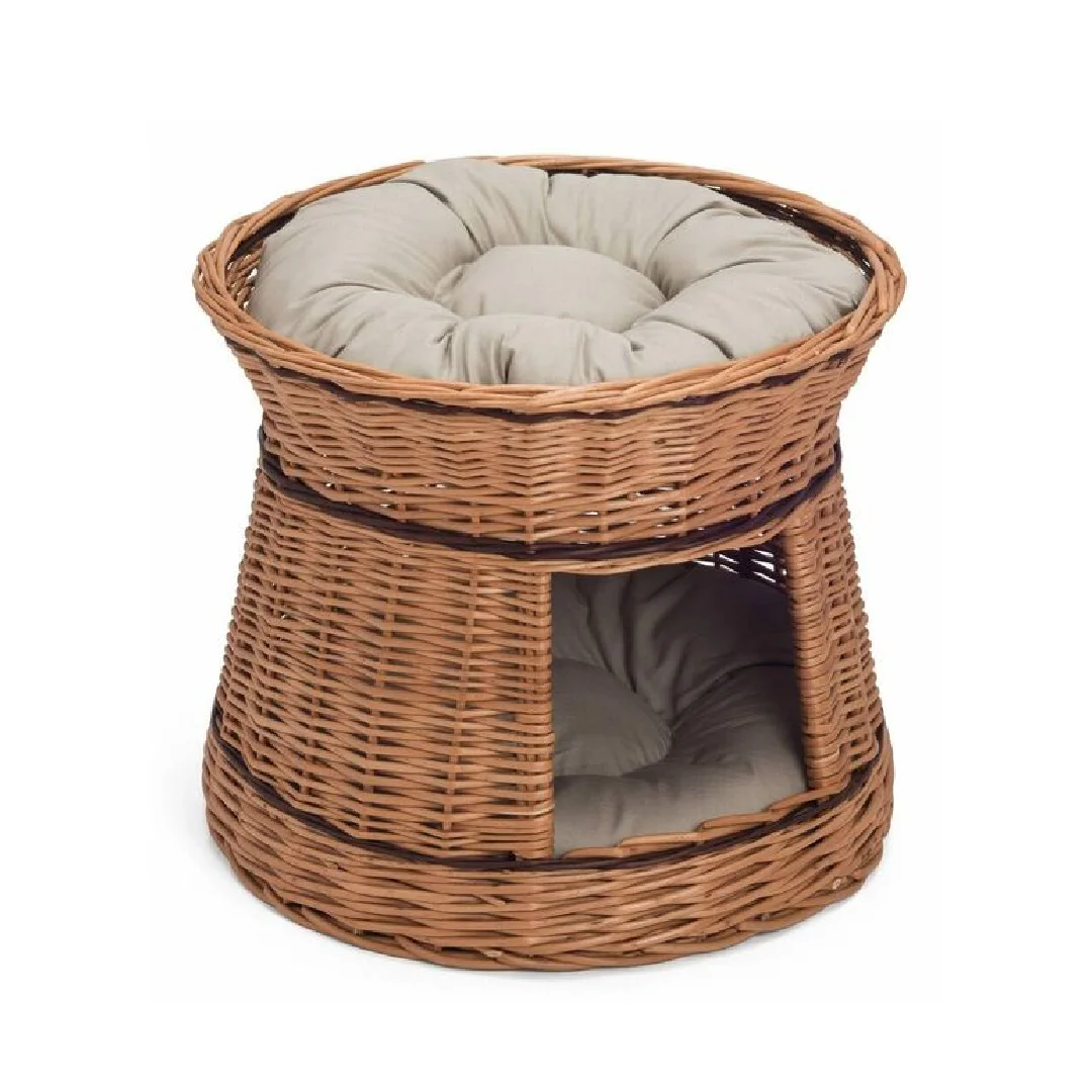 Photo inspiration: Visual Reference: New Coming Natural Rattan Two Tier Wicker Cat Bed House