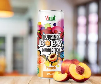 日本未発売！Calsynth boba fat ドラムボイスモジュール Wholesale 320ml Popping Boba Bubble Tea With Peach Flavor/No Sugar