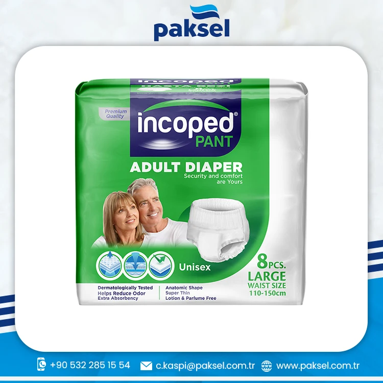 Disposable Incoped Pant Unisex Adult Diaper Medium Large And Ex Large