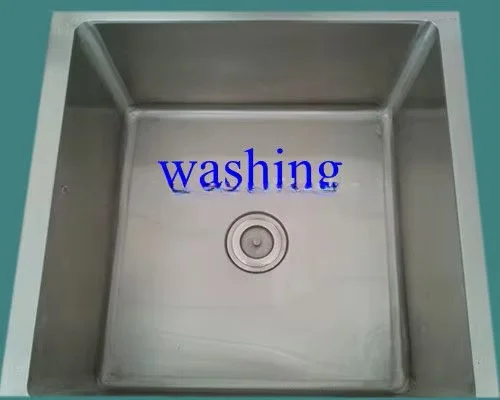 Heavy-duty commercial hand-washing and sanitizing stations for sanitary areas of meat processing plants