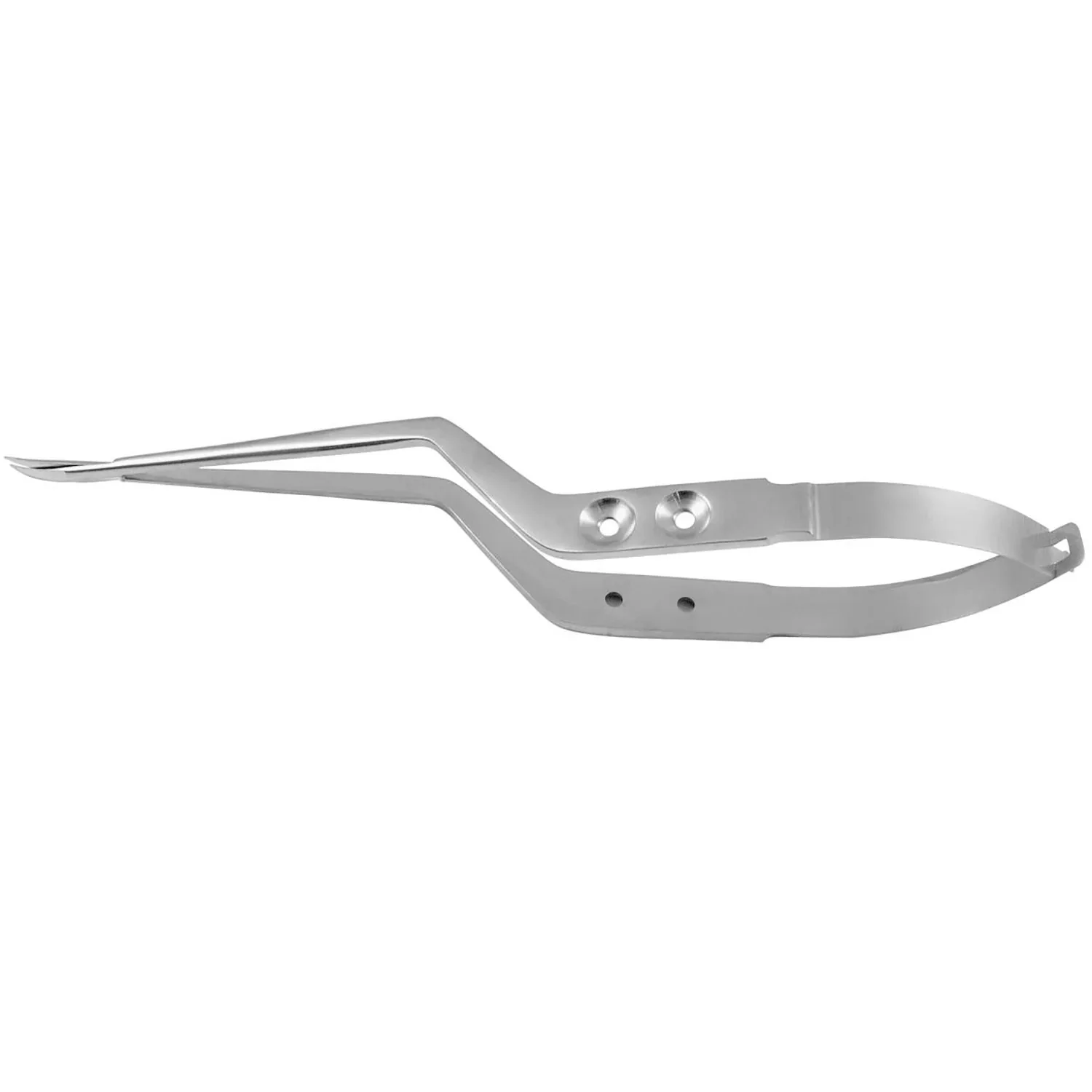 High Quality YASARGIL Micro Scissors for Clinical Use Stainless Steel with Angled Blades Curved Tip Bayonet Forceps