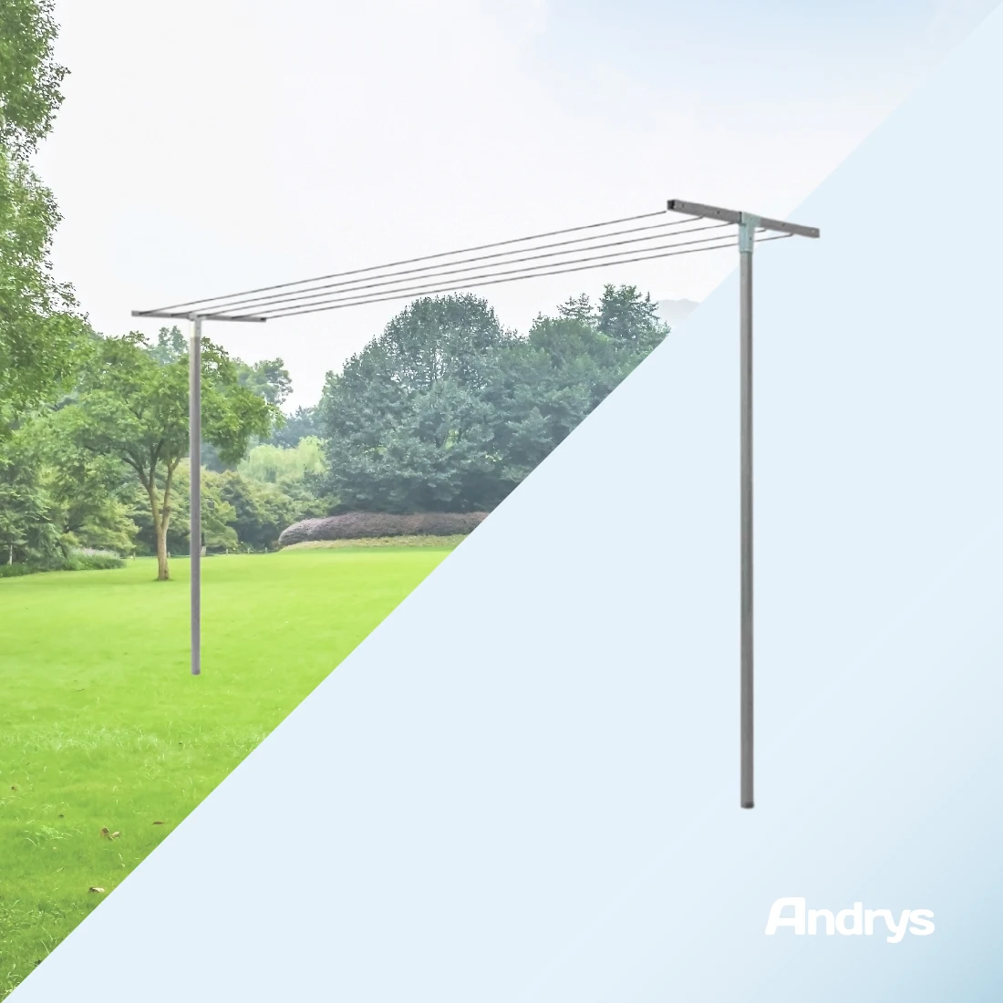 High Quality Square Tube Clothesline Dryer Disassemblable Cement