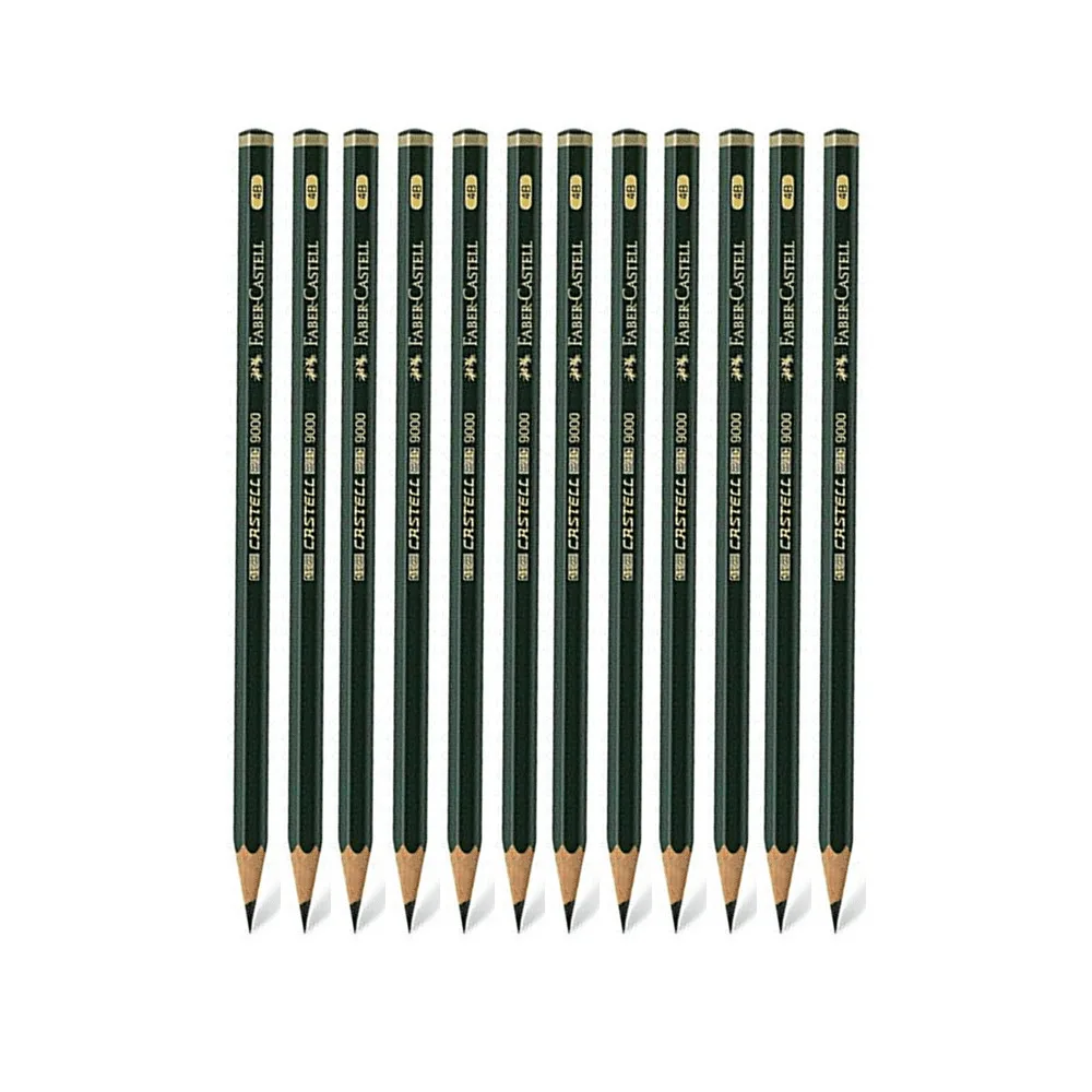 Faber 9000 Graphite Pencils 4b Pack Of 12 Hb Pencil Kit Set For Drawing