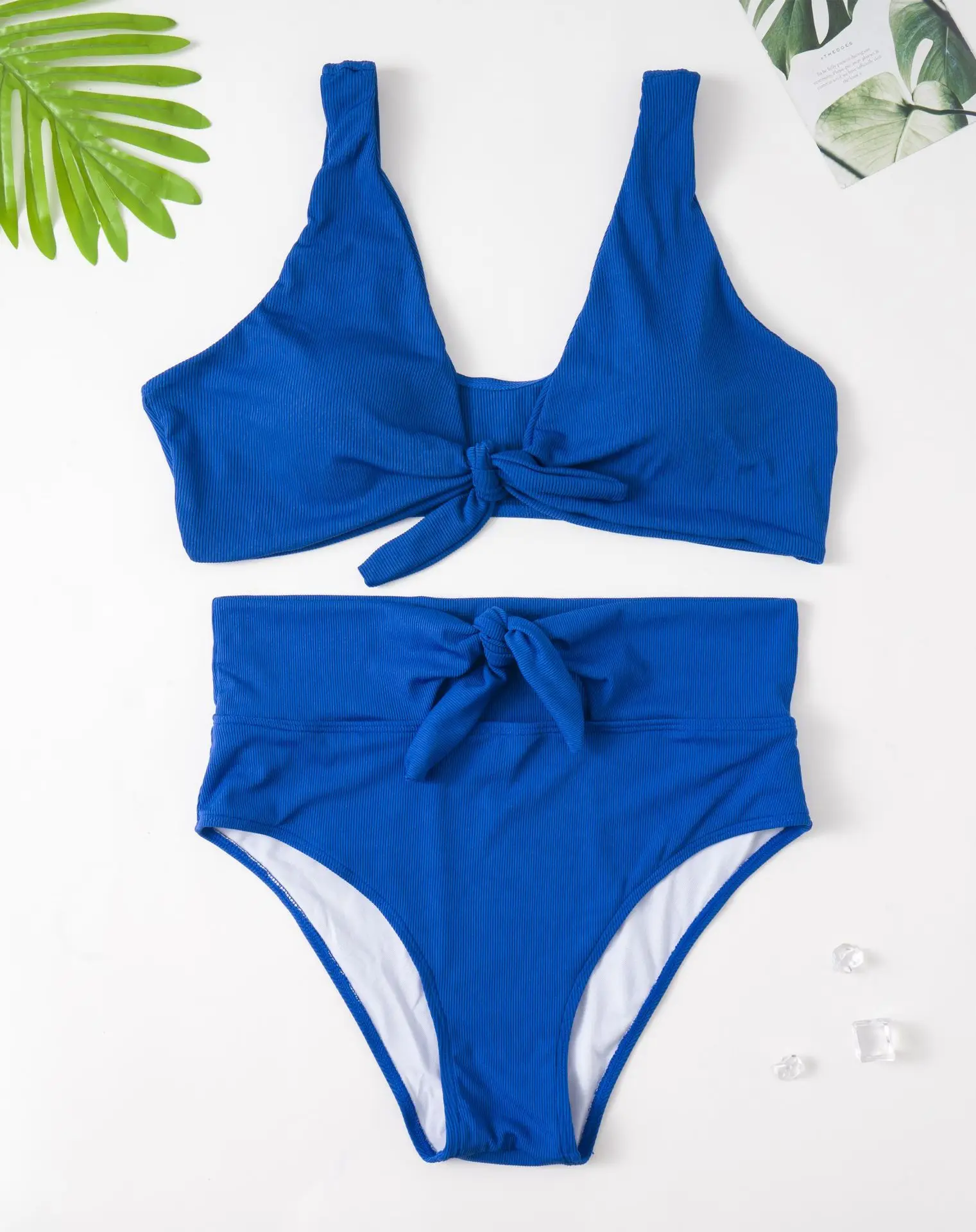 Fuyu Custom Sexy Plus Size Swimsuits Solid Color Bow Bathing Suits ...