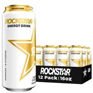 Rockstar Classic Sugar-Free Water-Based Energy Drink 250ml Packed in Bottle with Dietary Fibre and Carbonate