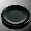 Black Round Plate 33cm
