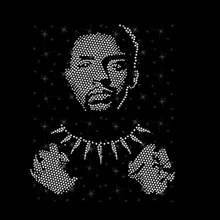 Black Panther Wakanda Forever Bling T-shirt Rhinestone