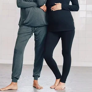 Custom Seamless Eco-Friendly Anti-Bacterial Fitness Yoga Pant Stretchy Soft Breathable High Waist Maternity Nursing Gym Yoga