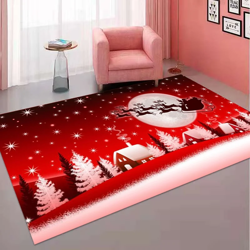Paillasson De Noël Antidérapant Absorbant - Tapis D'Entrée Motif Festif Pour Maison, Couloir, Salon 60x40cm