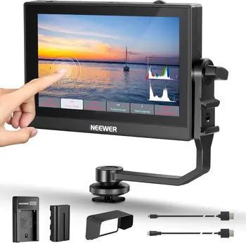 NEEWER F500 5.5 Inch Camera Field Monitor, HDR Touch Screen with 3D LUT, Waveform, Vector Scope, Full HD 1920x1080 IPS 4K HDMI