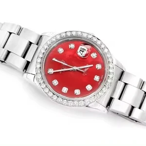 Custom Design Logo Luxurious Studded Moissanite Fully Iced Stainless Steel Glass Dial Mechanical Movement Hip Hop Unisex Watch