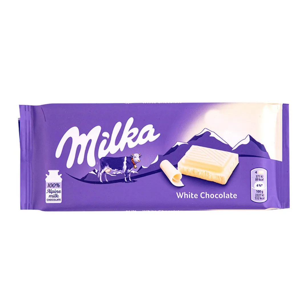 Шоколад Milka bubbly White молочный с пористым белым