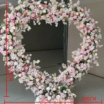 Romantic Heart Shaped Flower Rack Rose Flower Wall Wedding Decoration Indoor Or Outdoor HQH2479WP01