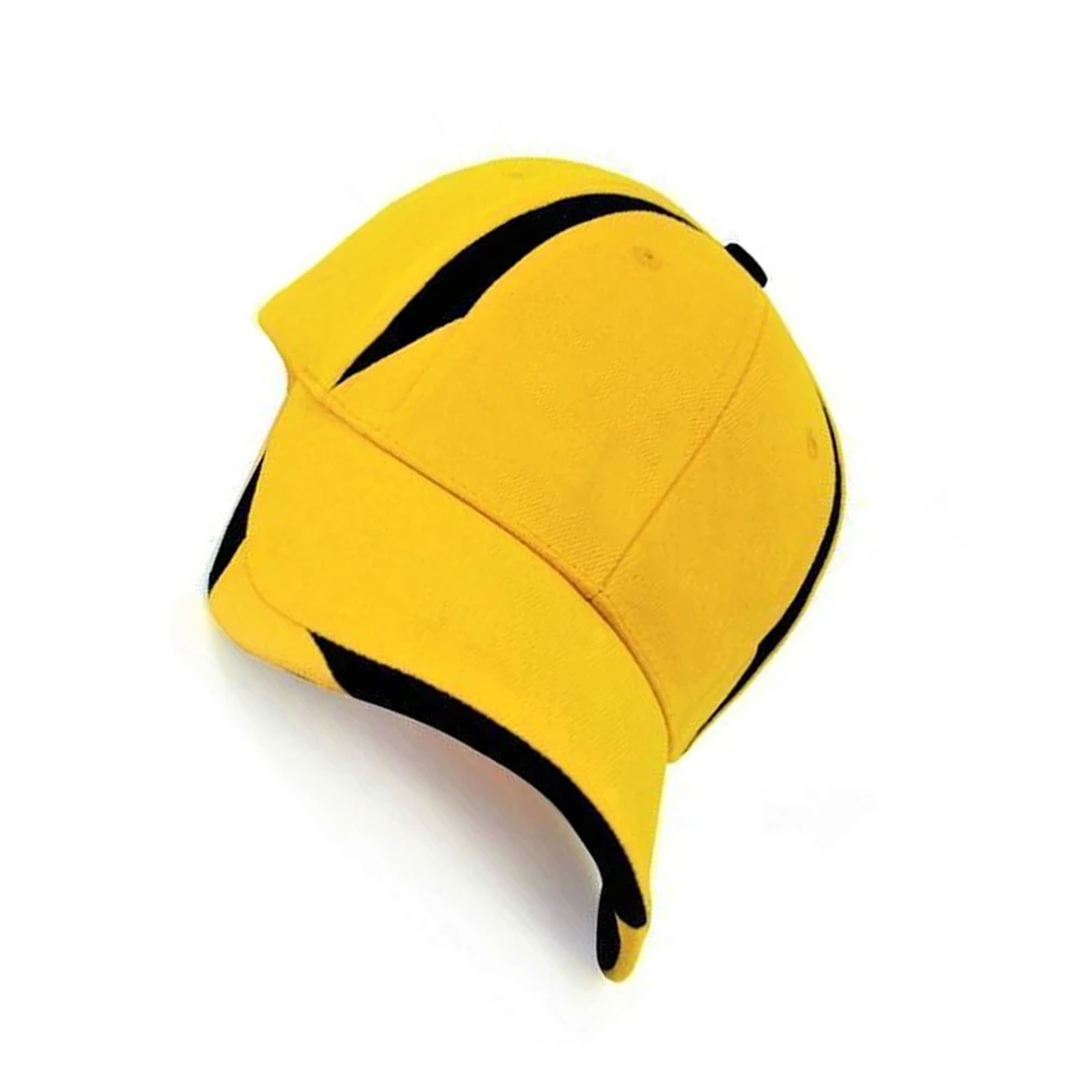 Yellow Color Cool UV Protection Curved Caps For Cricket Golf and Baseball 100 % Cotton Casual Street Wear 6 Panels Caps For Men