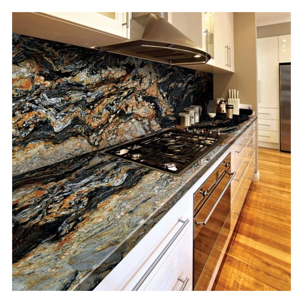 2024 Hot Sale Black Galaxy Granite Indian Gold Sand Natural Granite Stone Slab Granite Kitchen Sinks at Discounted Price