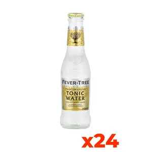 Fever-Tree Premium Quality Indian Tonic Water 200ml Glass Bottles 24 Bottles Pack for Cocktails at Home