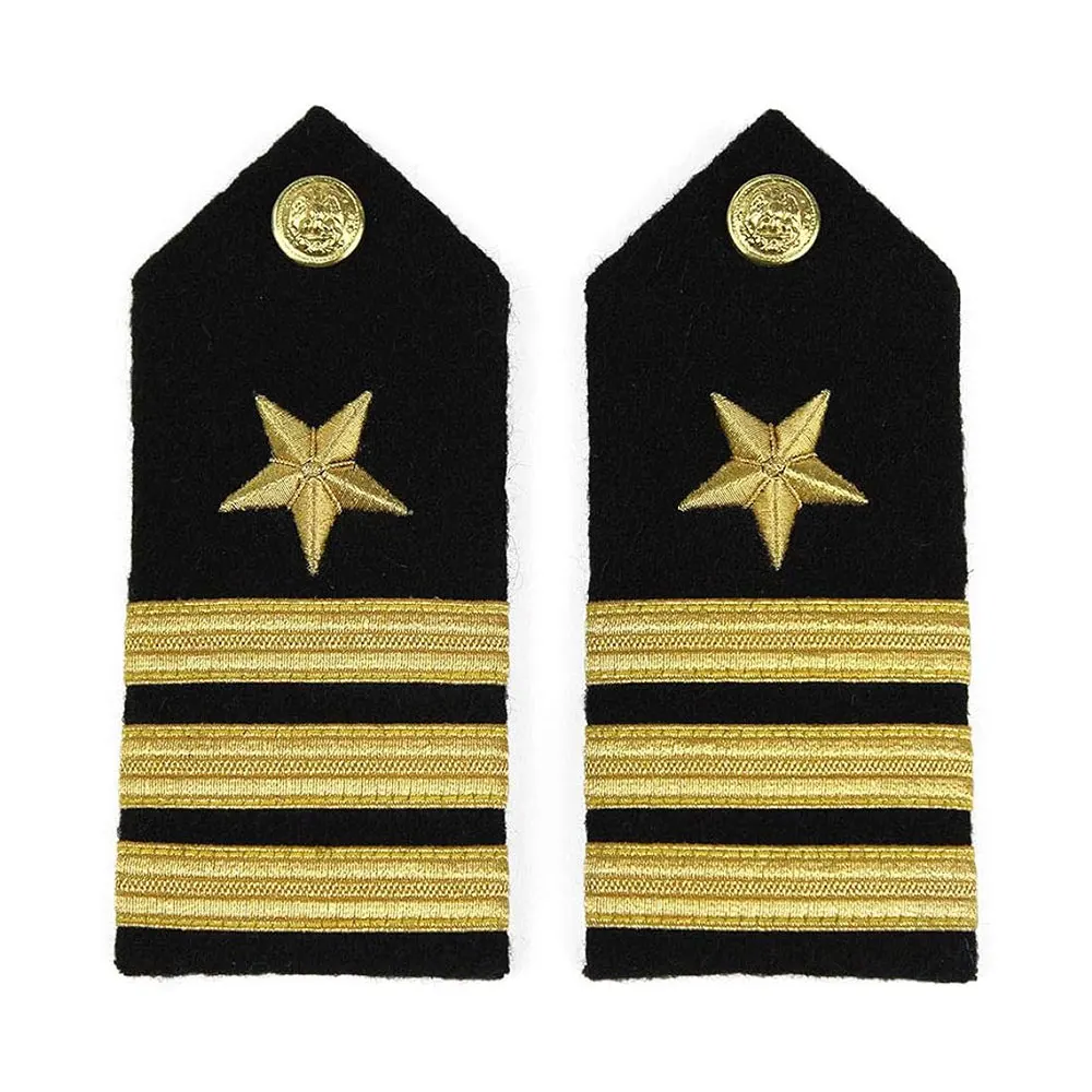 New Arrival Customized Size Uniform Shoulder Boards Epaulets Ceremonial Uniform Pilot Shoulder Ranks