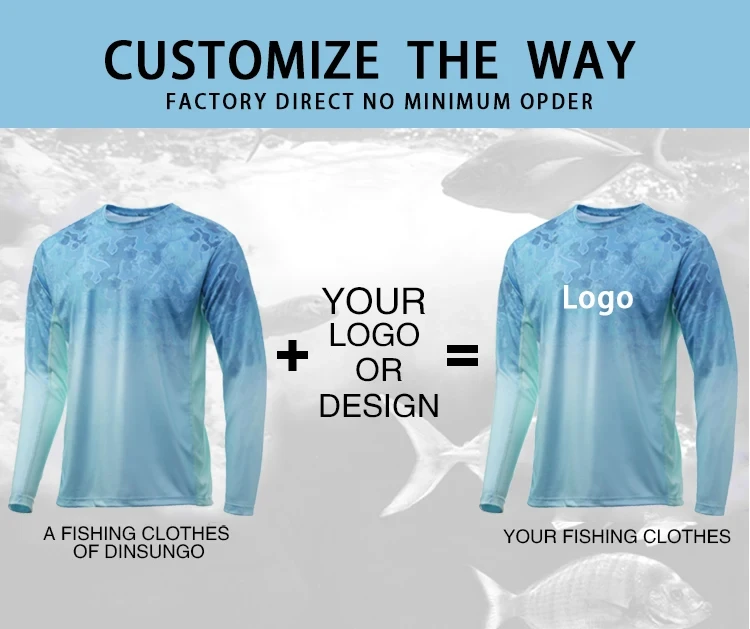 Full Sublimation Tournament Men Fishing Shirts Custom Logo Long Sleeves