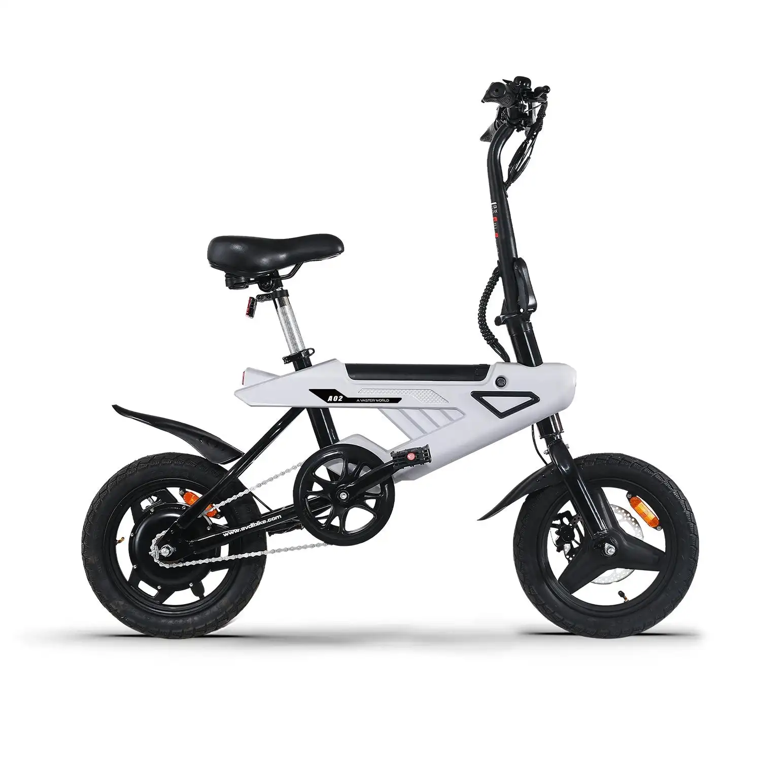 AVDL BIKE A02 foldable e-bike, maximum speed 20 MPH,500 watt peak motor and portable, 14-inch (about 35.6 cm) adult e-bike,36V a
