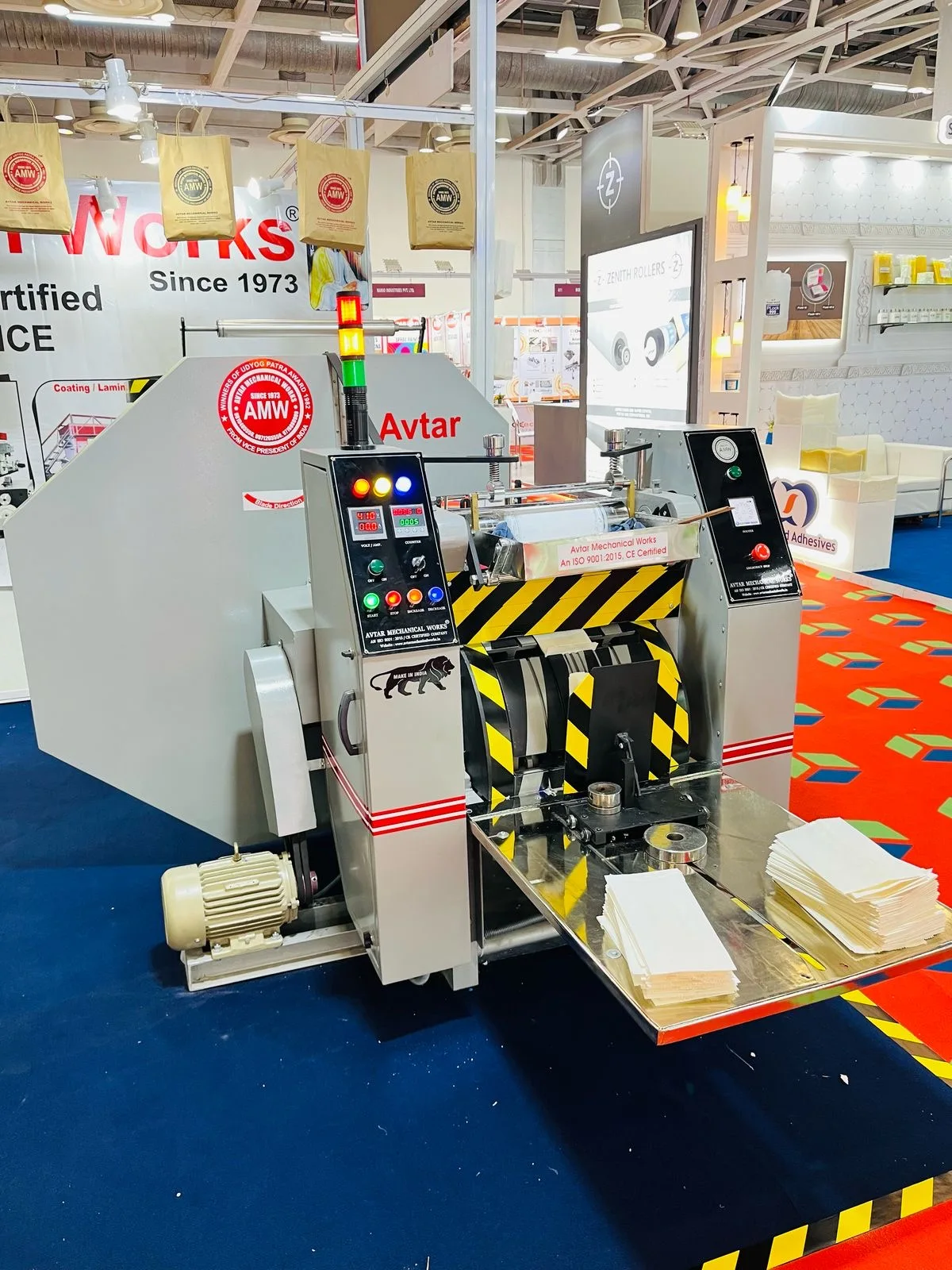Avtar Fully Automatic Paper Bag Making Machine With Colour Printing Make in India Easy To use best quality reliable heavy duty