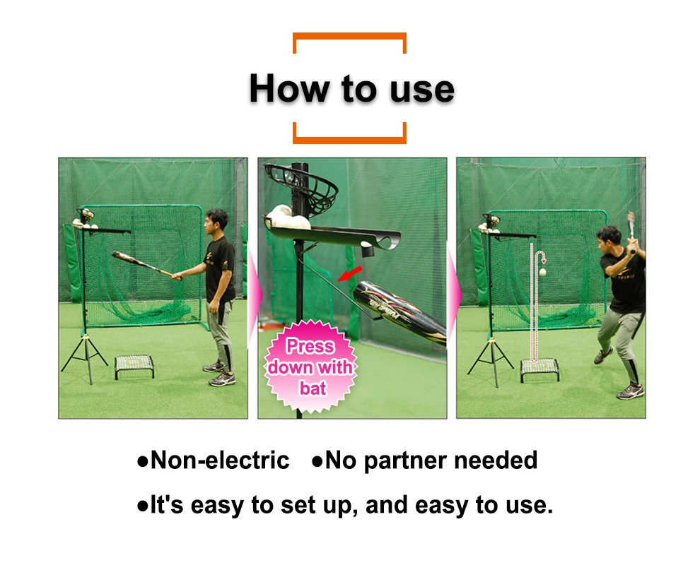Baseball Machine Non Electric Batting Training Buy Baseball Portable