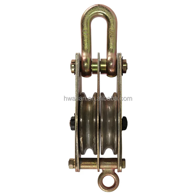 1T 2T 3T 5T Single Wheel Lifting Hook Type Power Pulley Block for Electrical Lifting