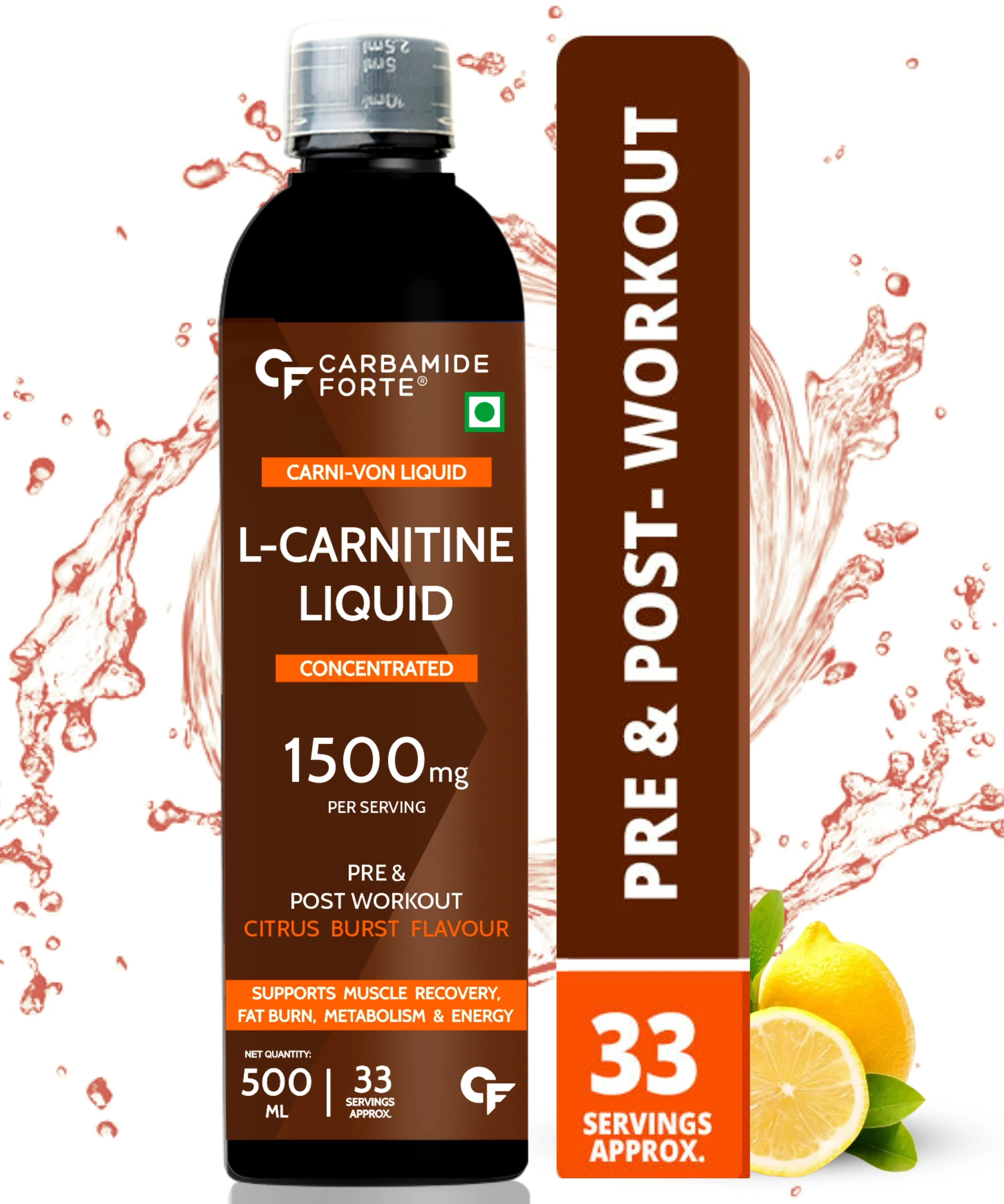 Lcarnitine Concentrated Liquid With 1500mg Per Serving Pre & Post