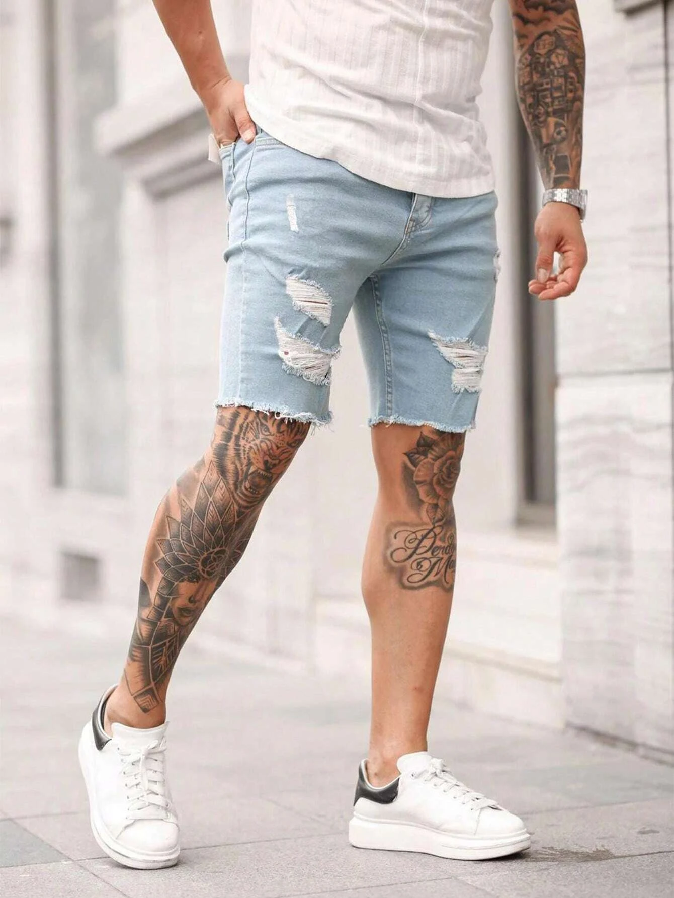 Custom High Quality Vintage Acid Washed Sun Faded Baggy Denim Shorts Solid Color Streetwear Men's Cargo Denim Jeans Shorts