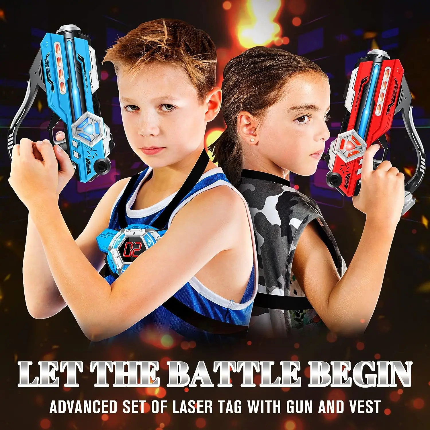 Laser Tag Equipment Gun And Vest Multiplayer Safe Shooting Game Laser