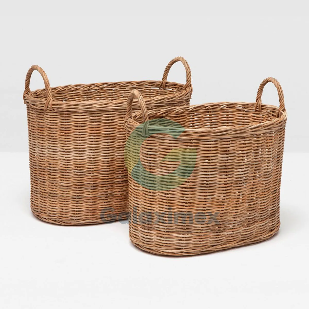 Round Wicker Easter Basket Wicker Laundry Basket Rattan Storage Basket