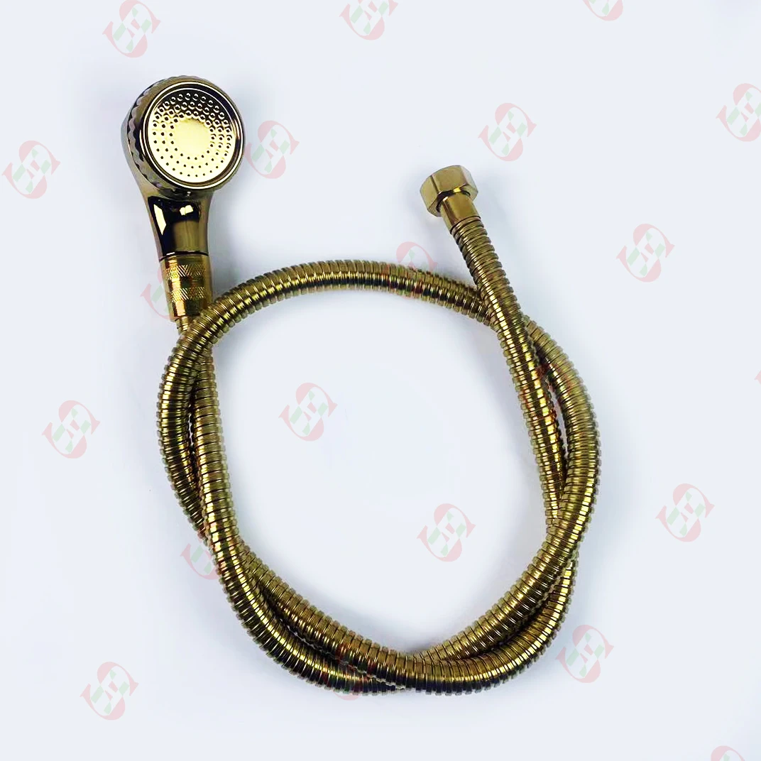 Shenghui Shampoo Basin Accessories Shower Beauty Salon Gold Head With Handheld Salon Showers