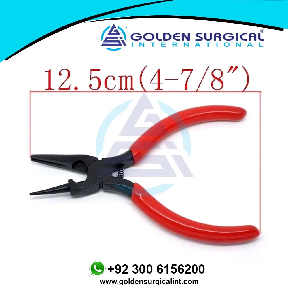 Needle Nose Pliers for Jewelry Making, Round Nose Pliers, Flat Nose Pliers,  Wire Cutters, Beading Suppliers Hand Tool Red 12.5cm/ 1pcs 