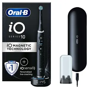 Oral-B iO Deep Clean + Whiten Rechargeable Electric Toothbrush with Visible Pressure Sensor, 5 Cleaning Settings