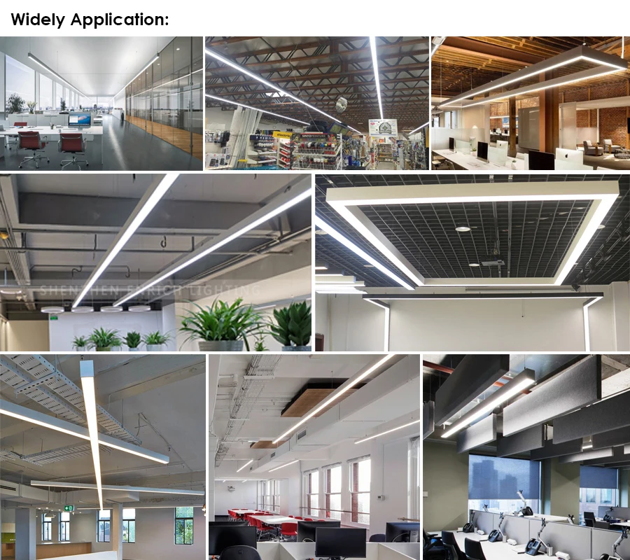 Aluminum Profile Trunking System Microprism Lens Led Linear Luminaire ...