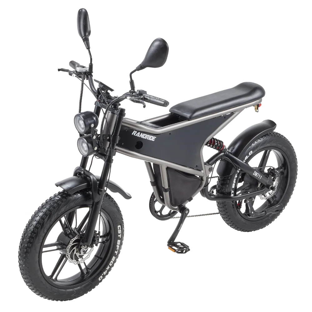 RANDRIDE DM711 Electric Motorcycle Dual Motor Drive 1000W*2 Peak Power for City Commuting