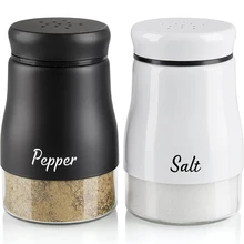 2024 New Arrivals 150ml Milk Shape Glass Spice Jars Salt shaker Stainless Steel Kitchen Spice Salt And Pepper Shakers