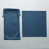 grey blue bag with cloth