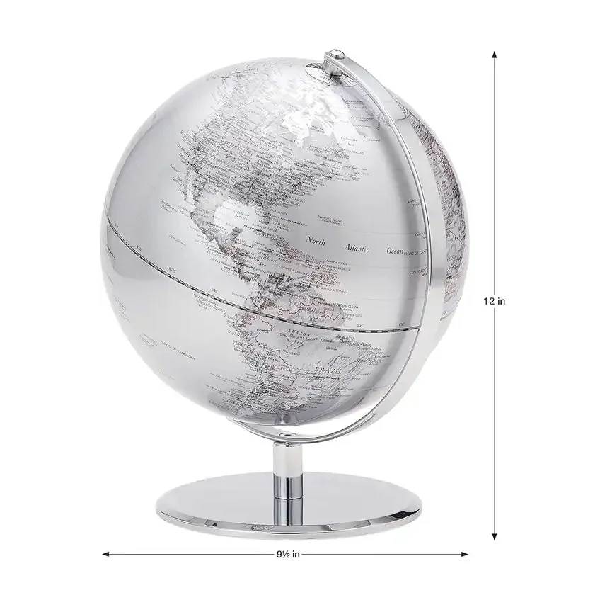 Отличное качество металлическая подставка с изображением глобуса Карта мира предметы домашнего декора доступные оптом от Regal Metal World
