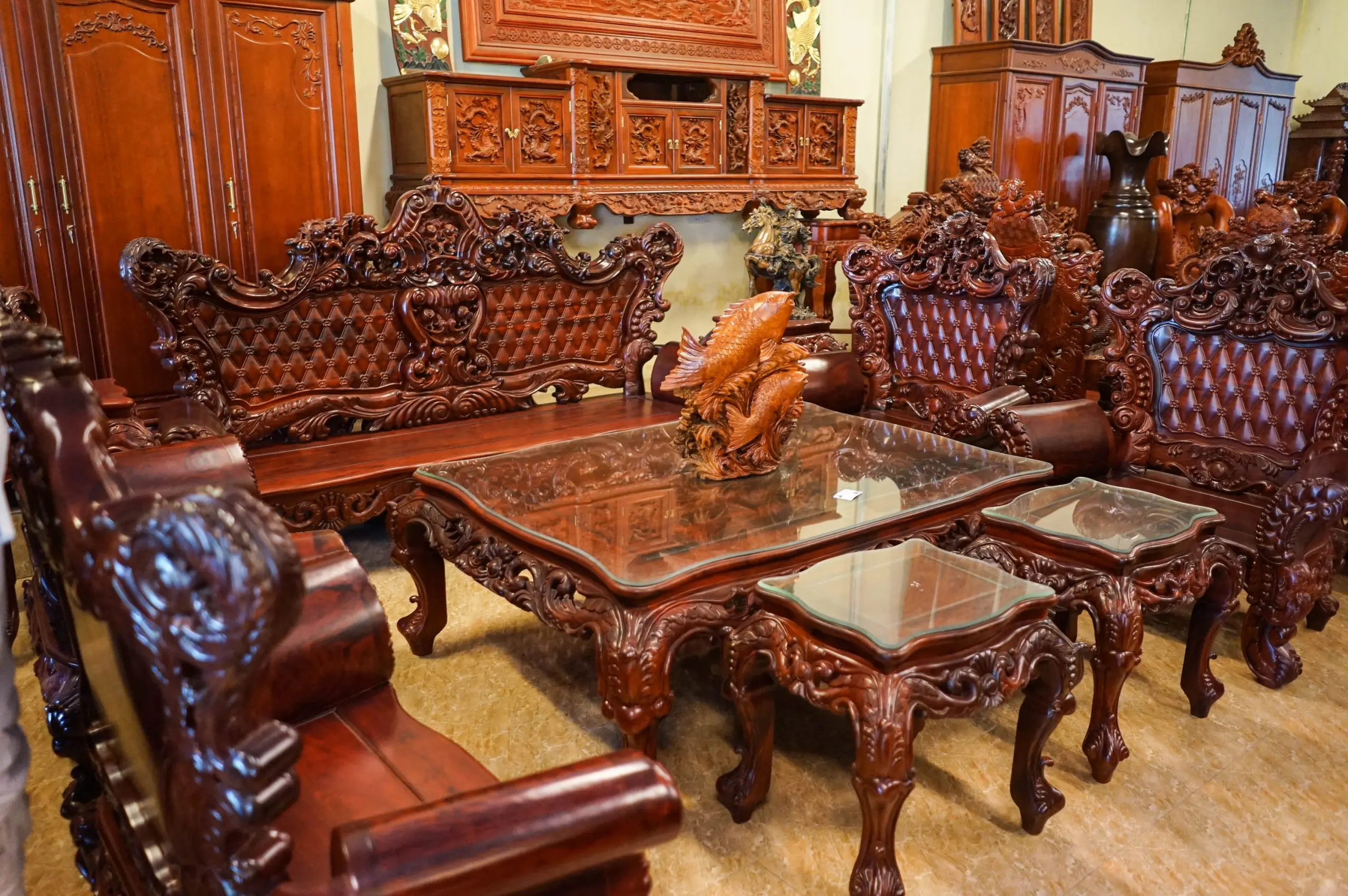 Oem Traditional Antique Solid Wood Furniture Comfortable Unique