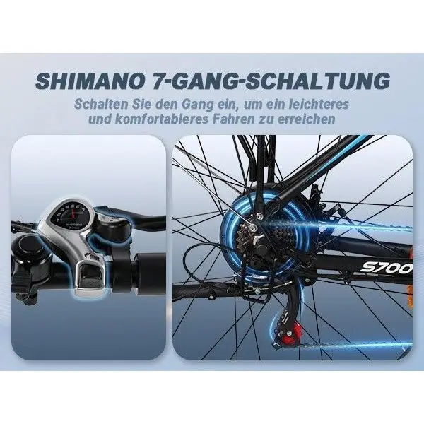 Elektrofahrrad 27,5 x 4 250W Bürstenlosmotor 80Nm Drehmoment 128km Reichweite