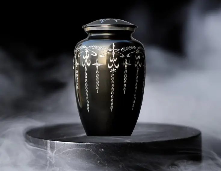 Beautiful Cremation Urns Funeral Metal Angel Marble Modern Brass